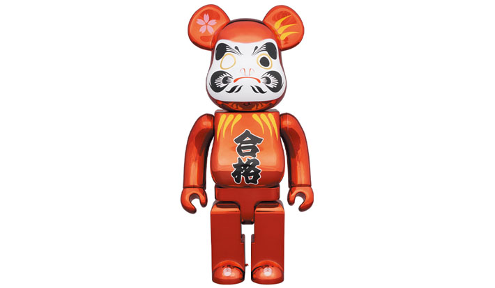 BE@RBRICK 達磨 合格 赤メッキ 400％