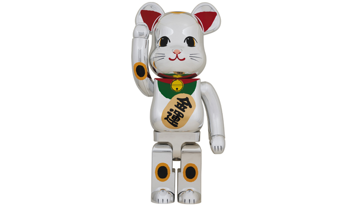 BE@RBRICK 招き猫 銀メッキ 弐 1000％