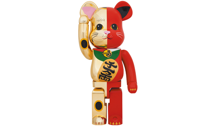 BE@RBRICK 招き猫 金×赤 1000％