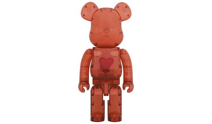 BE@RBRICK Emotionally Unavailable Clear Red Heart 1000％