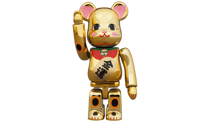 BE@RBRICK 招き猫 金運 金メッキ 弐 100％