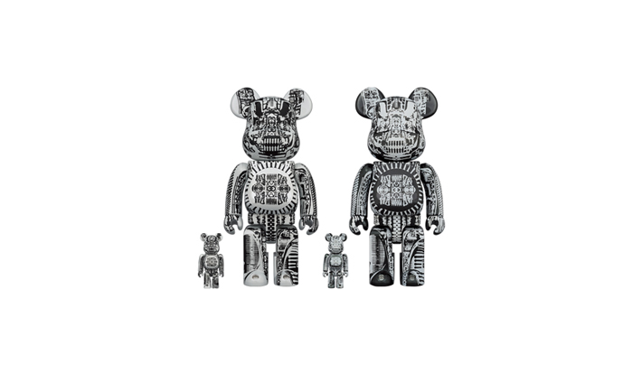 BE@RBRICK H.R.GIGER 100％ & 400％ WHITE CHROME Ver.／BLACK CHROME Ver.
