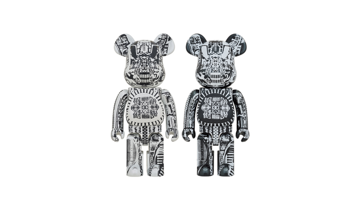 BE@RBRICK H.R.GIGER 1000％ WHITE CHROME Ver.／BLACK CHROME Ver.