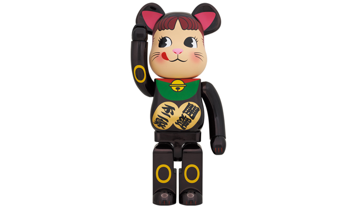BE@RBRICK 招き猫 ペコちゃん 黒メッキ 1000％