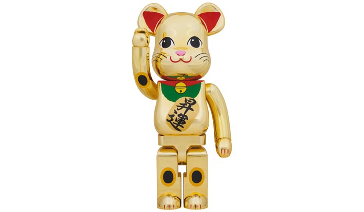 BE@RBRICK 招き猫 金メッキ 昇運 1000％