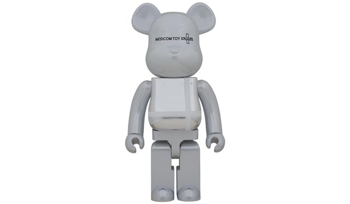 BE@RBRICK MEDICOM TOY PLUS WHITE CHROME Ver. 1000％