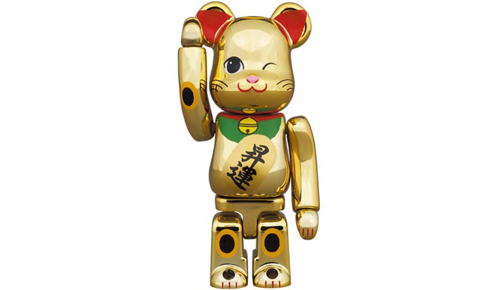 BE@RBRICK 招き猫 昇運 弐 金メッキ 100％
