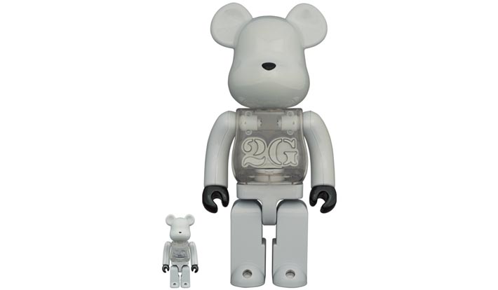 BE@RBRICK 2G WHITE CHROME 100％ & 400％