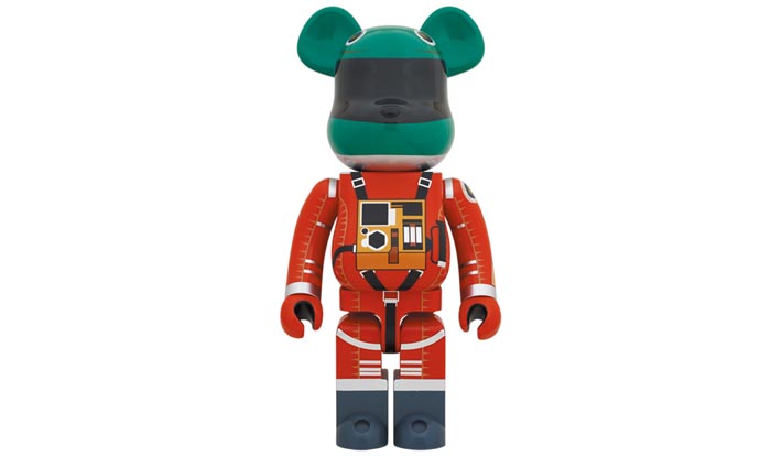 BE@RBRICK SPACE SUIT GREEN HELMET & ORANGE SUIT Ver. 1000％