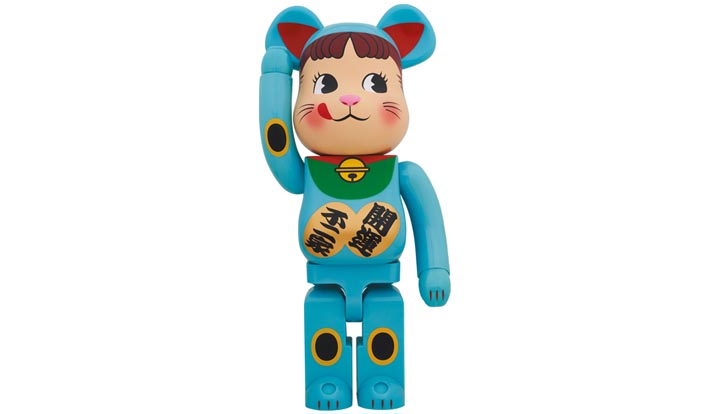BE@RBRICK 招き猫 ペコちゃん 青蓄光 1000％