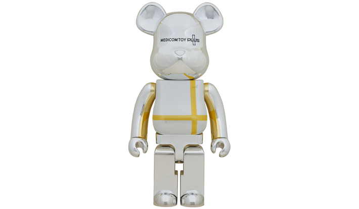 BE@RBRICK MEDICOM TOY PLUS SILVER CHROME Ver. 1000％