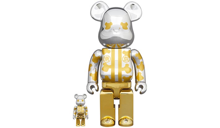BE@RBRICK はっぴ東京 銀メッキ 100％ & 400％