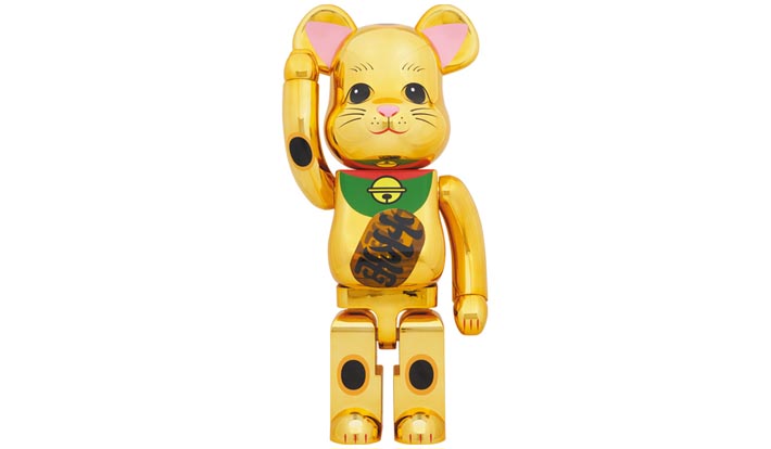 BE@RBRICK 招き猫 金メッキ 発光 1000％