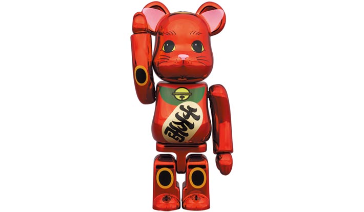 BE@RBRICK 招き猫 梅金メッキ 100％