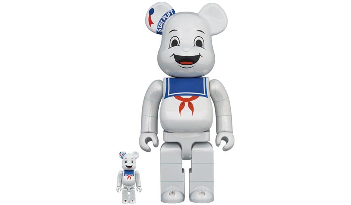 BE@RBRICK STAY PUFT MARSHMALLOW MAN WHITE CHROME Ver. 100％ & 400％
