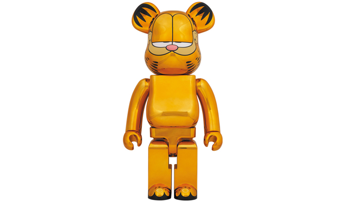 BE@RBRICK GARFIELD GOLD CHROME Ver. 1000％