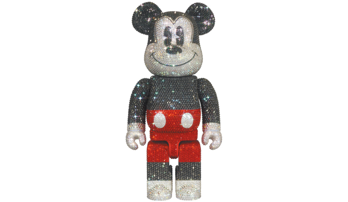 CRYSTAL DECORATE MICKEY MOUSE BE@RBRICK 400％ R&W Ver.