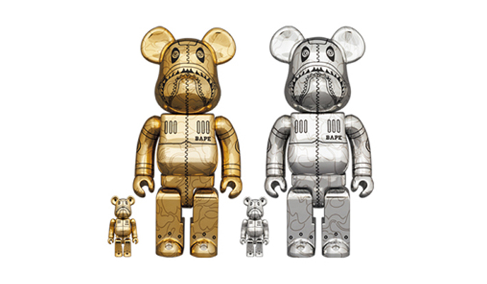 BE@RBRICK SORAYAMA × BAPE(R) CAMO SHARK 100％ & 400％