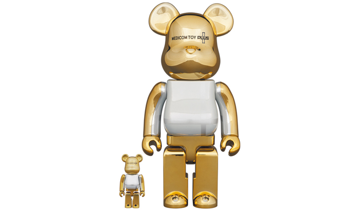 BE@RBRICK MEDICOM TOY PLUS GOLD CHROME Ver. 100％ & 400％