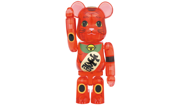 BE@RBRICK 招き猫 梅透明 100%