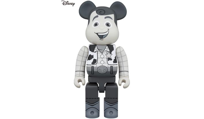 BE@RBRICK WOODY B&W Ver. 1000％