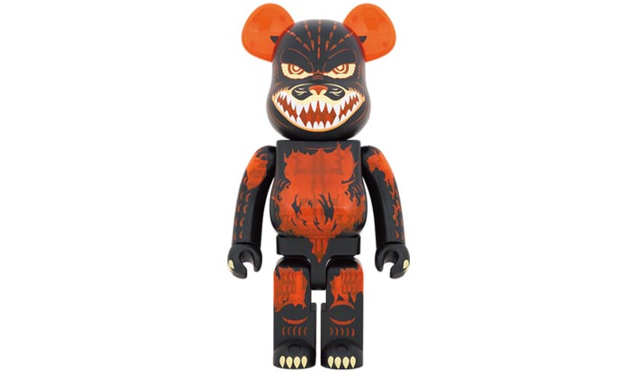 BE@RBRICK ゴジラVSデストロイア版 ゴジラ (メルトダウン：クリアオレンジVer.) 1000％