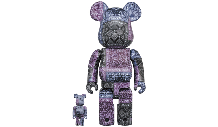 BE@RBRICK BAPE(R) BLACK BANDANA 100％ & 400％