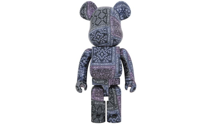 BE@RBRICK BAPE(R) BLACK BANDANA 1000％