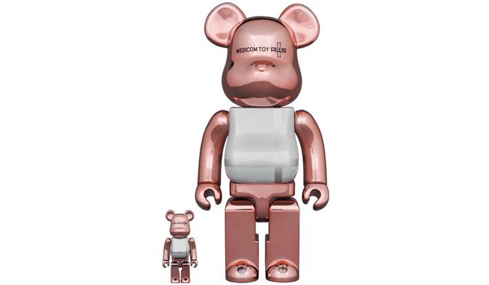 BE@RBRICK MEDICOM TOY PLUS PINK GOLD CHROME Ver. 100％ ＆ 400％