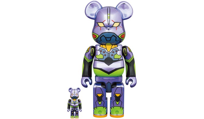 BE@RBRICK エヴァンゲリオン初号機 CHROME Ver.100％ & 400％