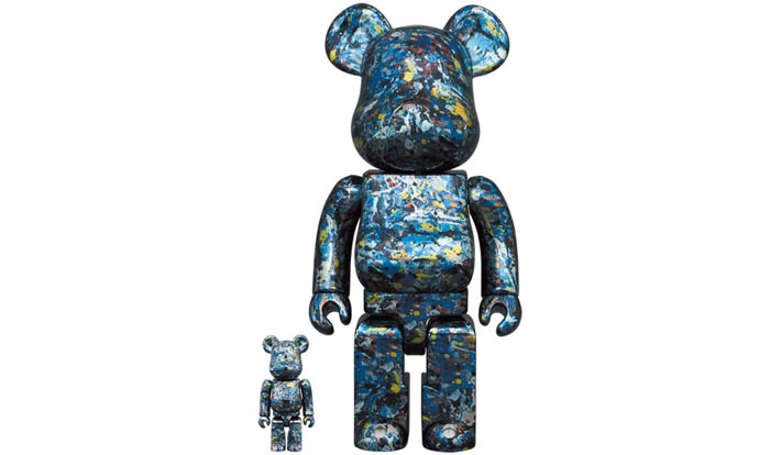 BE@RBRICK Jackson Pollock Studio CHROME Ver.100％ & 400％
