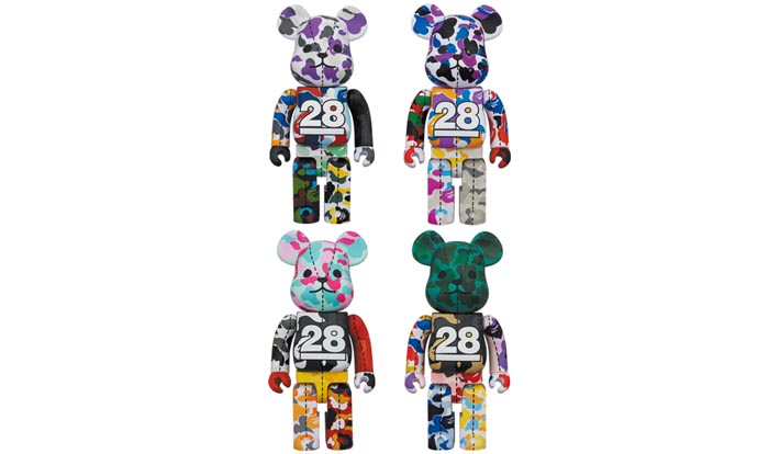 BE@RBRICK BAPE(R) CAMO 28TH ANNIVERSARY MULTI 400％