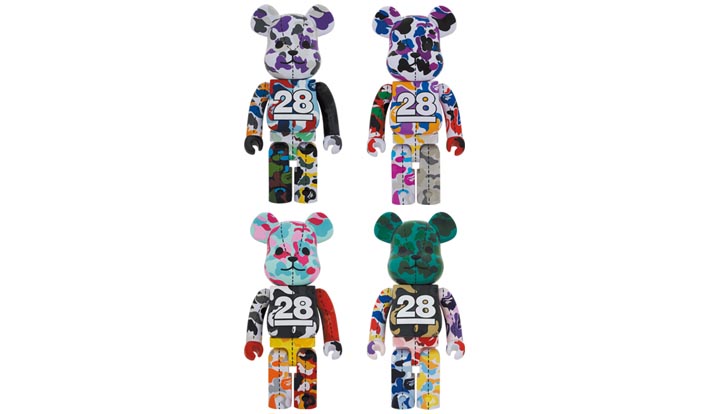 BE@RBRICK BAPE(R) CAMO 28TH ANNIVERSARY MULTI 1000％