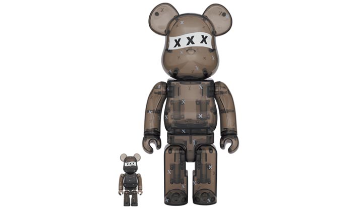 BE@RBRICK GOD SELECTION XXX BLACK CLEAR 100％ ＆ 400％