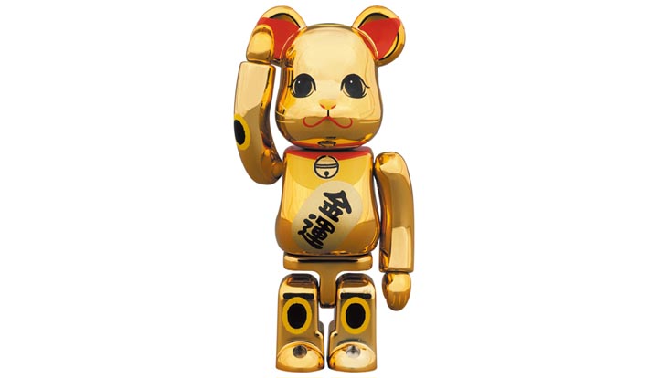 BE@RBRICK 招き猫 金運 金メッキ 参 100％