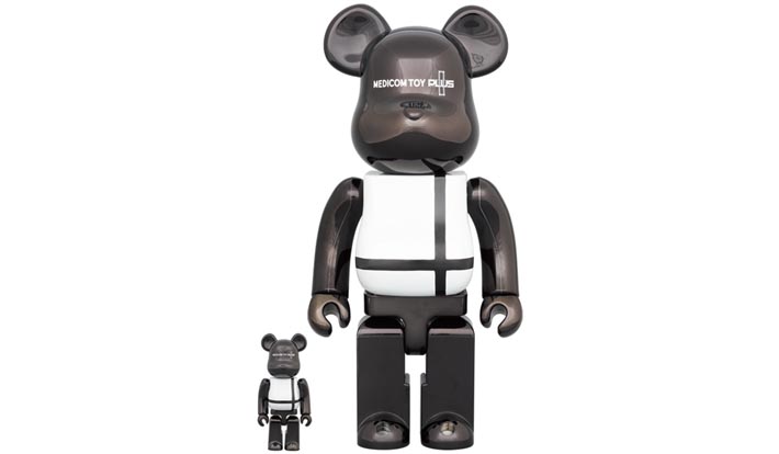 BE@RBRICK MEDICOM TOY PLUS BLACK CHROME Ver. 100％ ＆ 400％