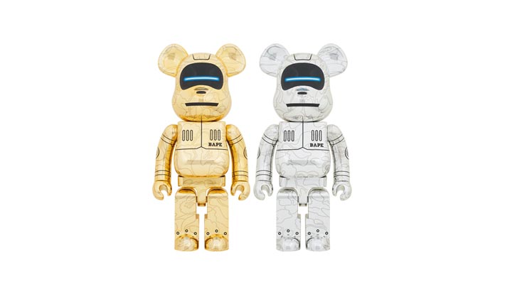 BE@RBRICK SORAYAMA × BABY MILO(R) 1000％ GOLD Ver./SILVER Ver.