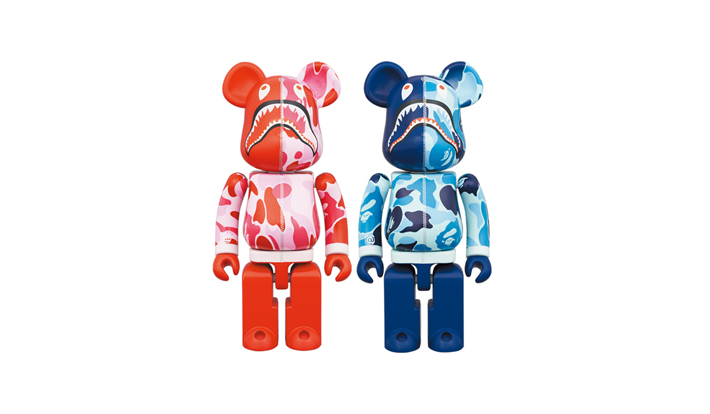 超合金 BE@RBRICK BAPE(R) ABC CAMO SHARK PINK／BLUE