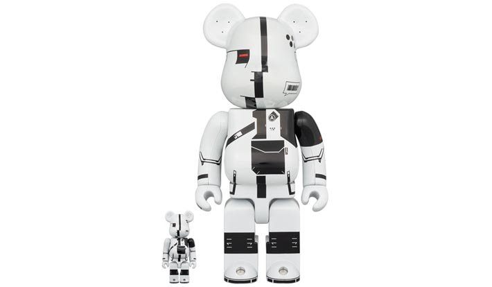 BE@RBRICK ΛCRONYM (R) WHITE CHROME 100％ & 400％