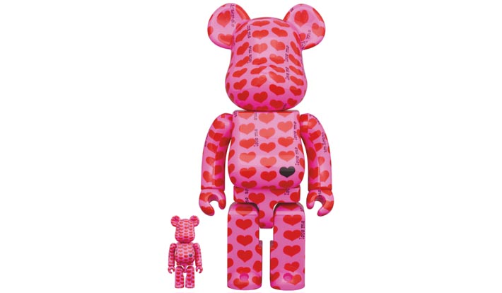 BE@RBRICK Pink Heart 100％ & 400％
