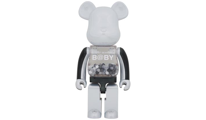 MY FIRST BE@RBRICK B@BY BLACK & WHITE CHROME Ver. 1000％