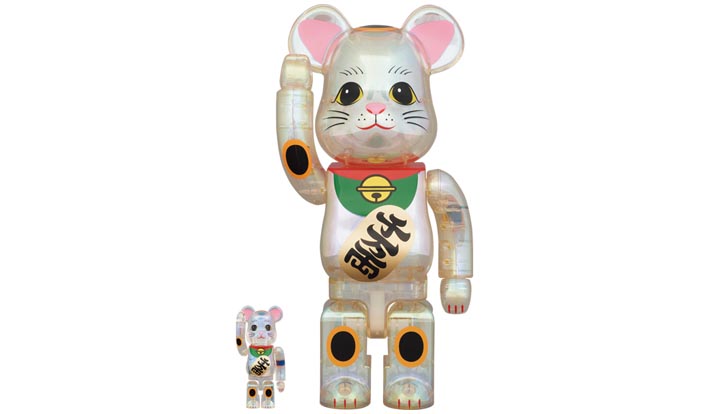 BE@RBRICK 招き猫 透明メッキ 100％ & 400％