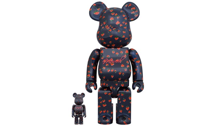 BE@RBRICK MUVEIL "Strawberry Pattern" 100％ & 400％