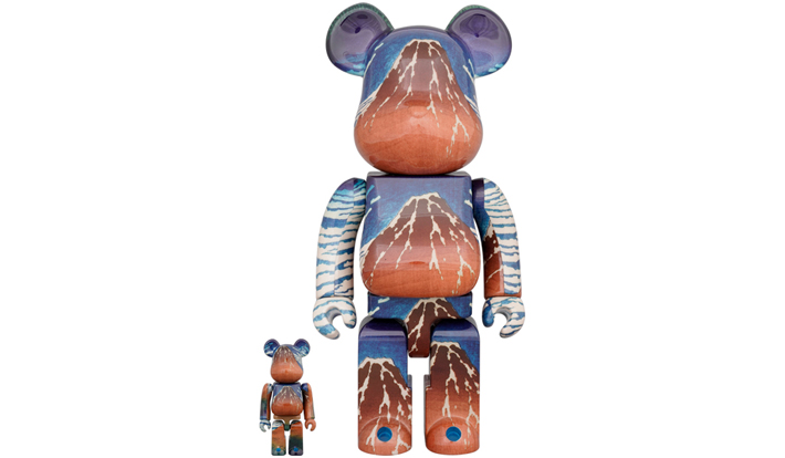 BE@RBRICK 葛飾北斎 「冨嶽三十六景 凱風快晴」100％ & 400％