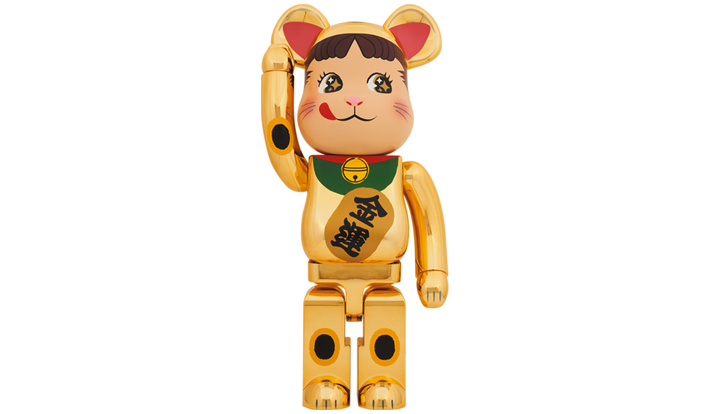 BE@RBRICK 招き猫 ペコちゃん 金運 金メッキ 1000％