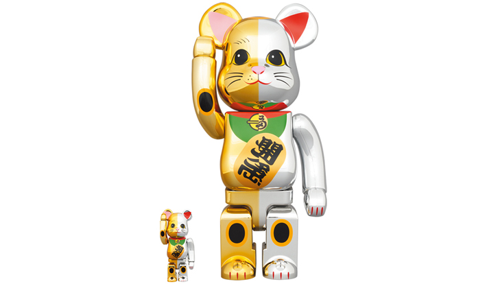 BE@RBRICK 招き猫 100％ & 400％ 招き猫 千万両 金×開運 銀