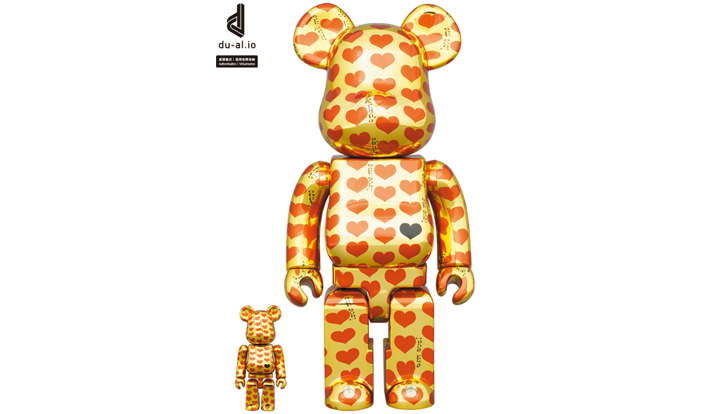 BE@RBRICK Gold Heart 100％ & 400％