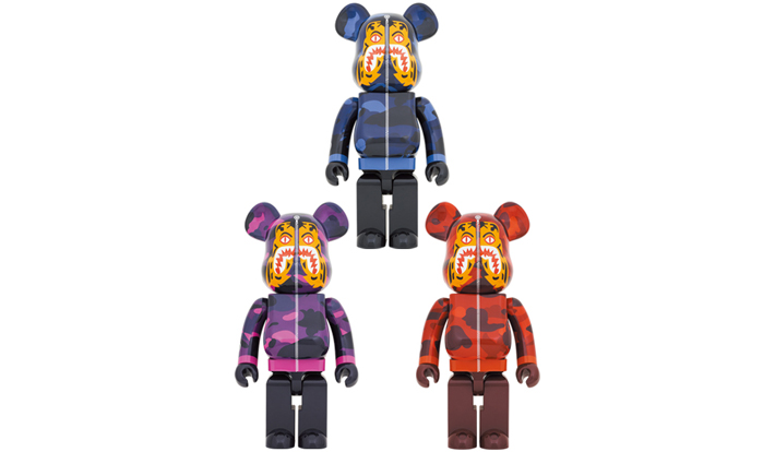 BE@RBRICK BAPE(R) CAMO TIGER 1000％ ［RED／PURPLE／BLUE］