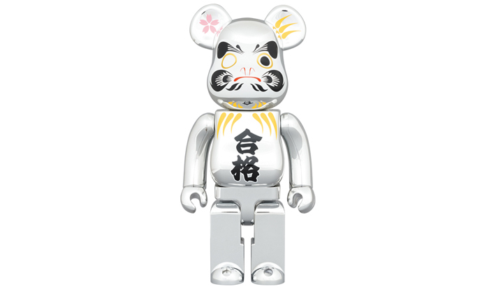 BE@RBRICK 達磨 合格 銀メッキ 400％