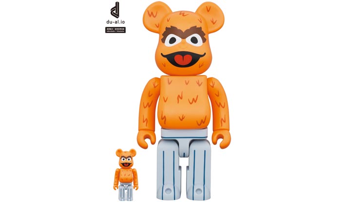 BE@RBRICK OSCAR THE GROUCH (The Original Orange Fur Ver.) 100％ & 400％